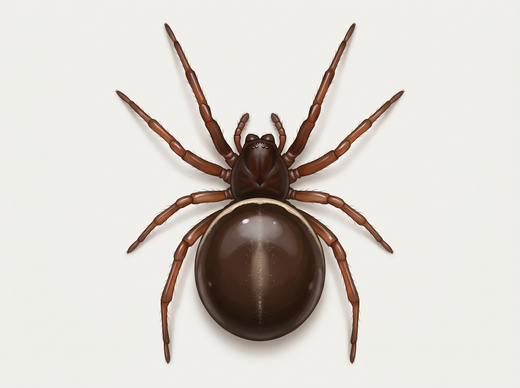 Wspólny gruby pająk (Steatoda bipunctata) z góry