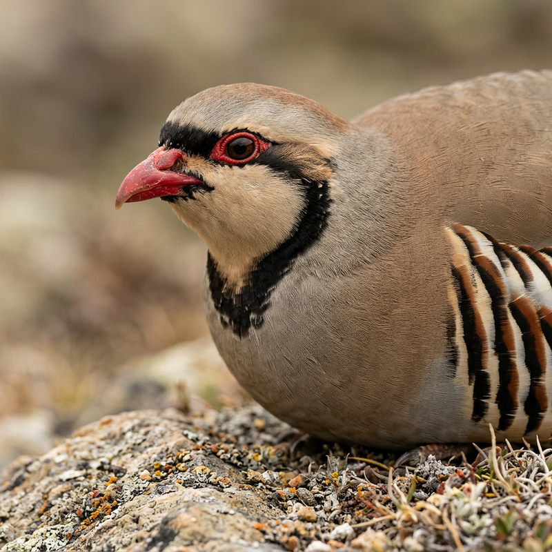 Steinhuhn (Alectoris chukar), ilustracja AI