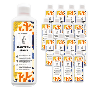 Kakteendünger - Mineralischer NPK Flüssigdünger mit Stickstoff - Dünger für Kakteen und Sukkulenten - Kakteen düngen - Silberkraft