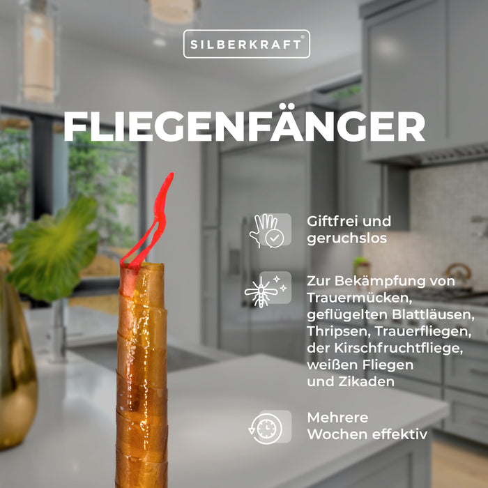 Fliegenfänger - Fliegenfalle für Fliegen - Silberkraft