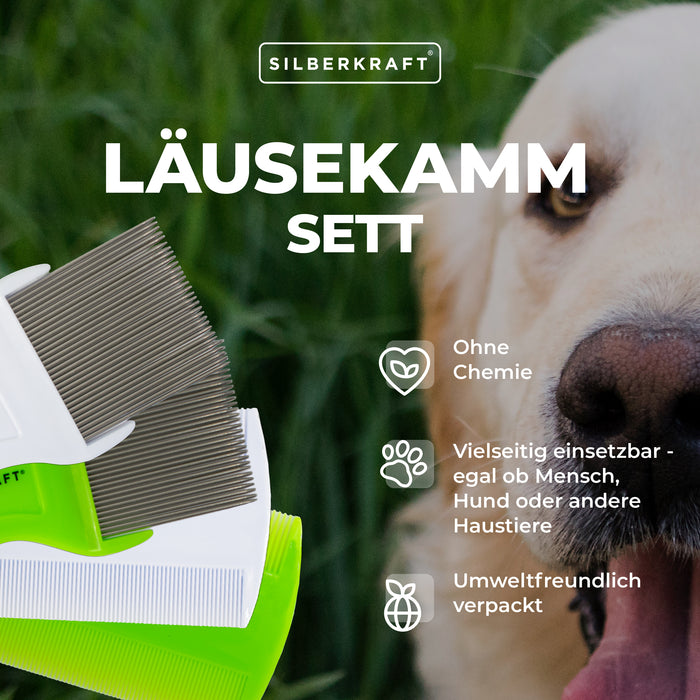Läusekamm 4er Set - Silberkraft
