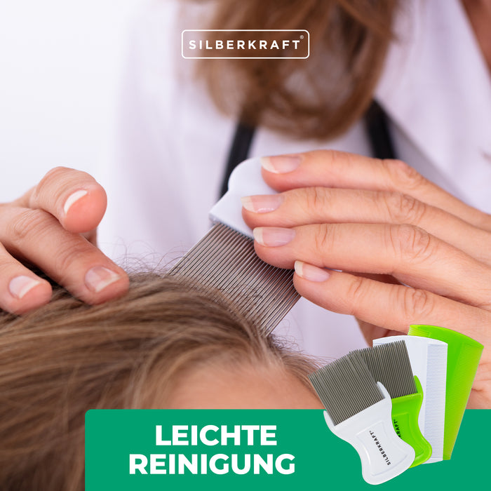 Läusekamm 4er Set - Silberkraft