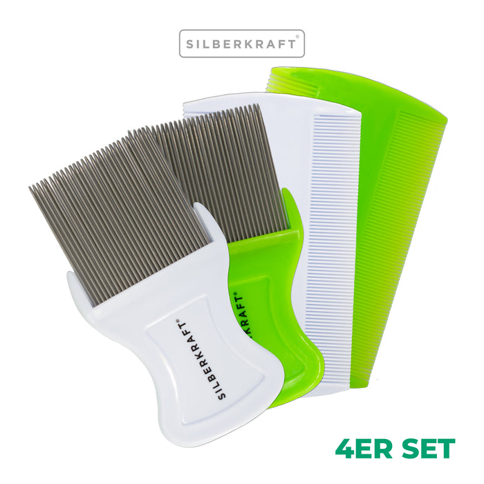 Läusekamm 4er Set - Silberkraft