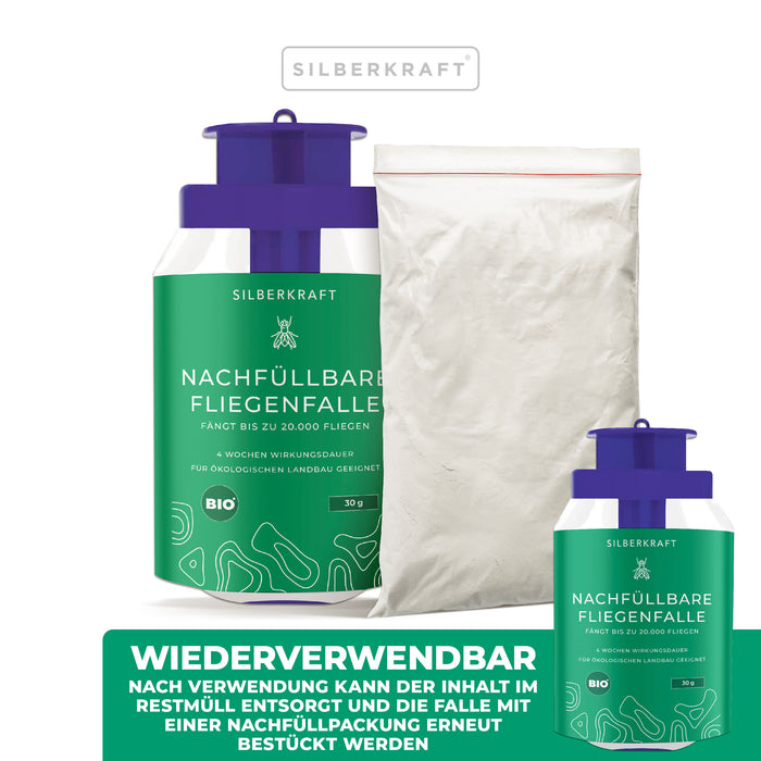Nachfüllbare Fliegenfalle - Silberkraft