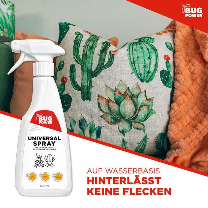 BugPower Universal Insektenspray - gegen alle kriechenden und fliegenden Insekten - Silberkraft